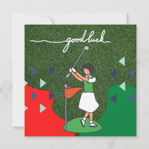 Golf Gruß Golf Ball viel Glück für Dame Golfer