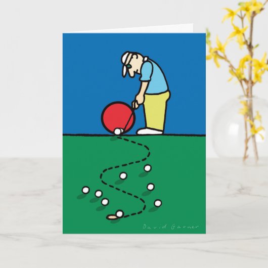 Golf-Grüße 201802 Karte (Gelbe Blume)
