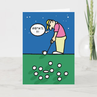 Golf Grußkarte Karte