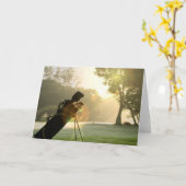 Golf Grußkarte Karte (Gelbe Blume)