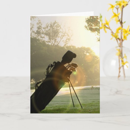 Golf Grußkarte Karte (Gelbe Blume)