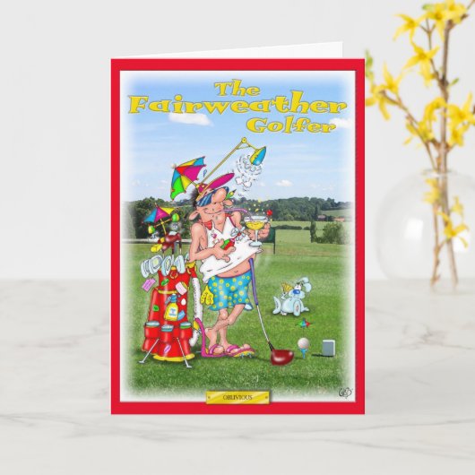 Golf-Grußkarte Karte (Gelbe Blume)