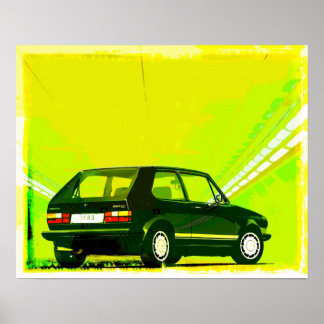Golf GTi MkI Green Poster