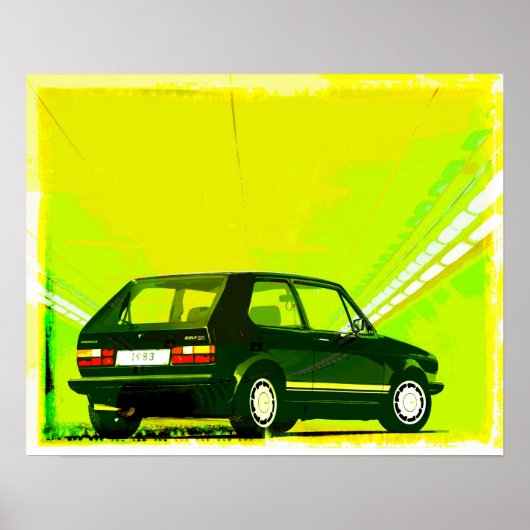 Golf GTi MkI Green Poster (Vorne)