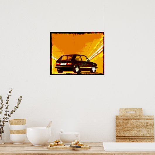 Golf GTi MkI Orange Poster (Küche)