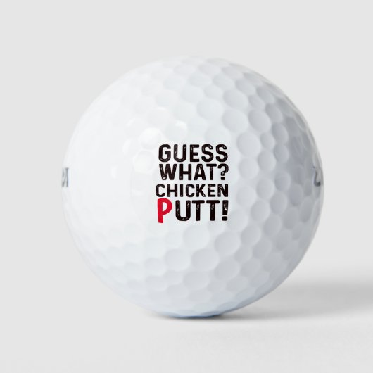 Golf Guess What Chicken Putt !! lustige Geschenke Golfball (Vorderseite)