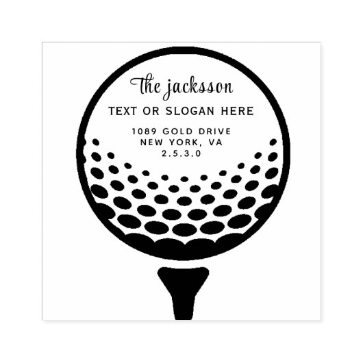 Golf Gummistempel (Prägung)