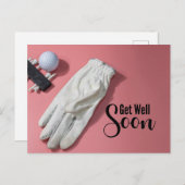 Golf Gut bald für die Frau Golfer pink Thema Postkarte (Vorne/Hinten)