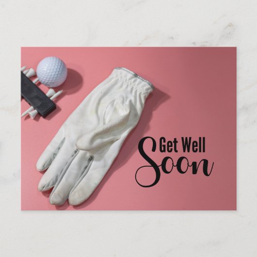 Golf Gut bald für die Frau Golfer pink Thema Postkarte (Vorderseite)