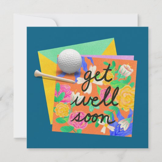 Golf Gut bald Golfer mit Kugeln auf Karte (Vorderseite)