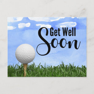 Golf Gut bald Golfer Postkarte
