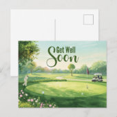Golf Gute Besserung Golfer Postkarte (Vorne/Hinten)