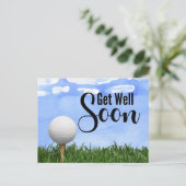 Golf Gute Besserung Golfer Postkarte (Stehend Vorderseite)