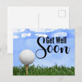 Golf Gute Besserung Golfer Postkarte (Vorne/Hinten)