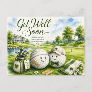 Golf Gute Besserung wünsche für Golfer Postkarte
