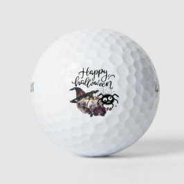 Golf Halloween mit Geisterspinne, beängstigende Sp Golfball