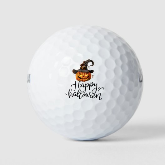 Golf Halloween mit geistspitzköpfiger Kürbis Golfball (Vorderseite)