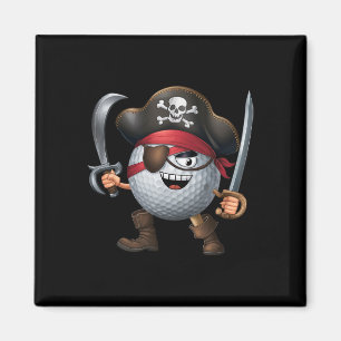 Golf Halloween Pirate Player Mens Womens Kids Pira Magnet