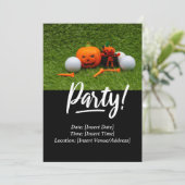 Golf Halloween Thema für Golfer Einladung (Stehend Vorderseite)