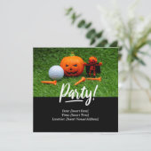 Golf Halloween Thema für Golfer Einladung (Stehend Vorderseite)