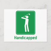 Golf - Handicapped Postkarte (Vorderseite)