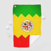 Golf Handtuch mit Bild der Flagge der Stadt LA (Insitu)