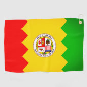Golf Handtuch mit Bild der Flagge der Stadt LA (Horizontal)