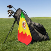 Golf Handtuch mit Bild der Flagge der Stadt LA (Gras)