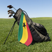 Golf Handtuch mit der Flagge Ghanas (Gras)