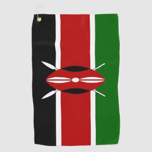 Golf Handtuch mit der Flagge Kenias