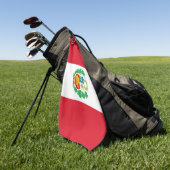 Golf Handtuch mit der Flagge Perus (Gras)