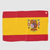Golf Handtuch mit der Flagge Spaniens (Horizontal)