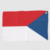 Golf Handtuch mit der Flagge Tschechiens (Horizontal)