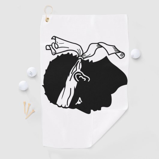 Golf Handtuch mit der Flagge von Korsika (Insitu)