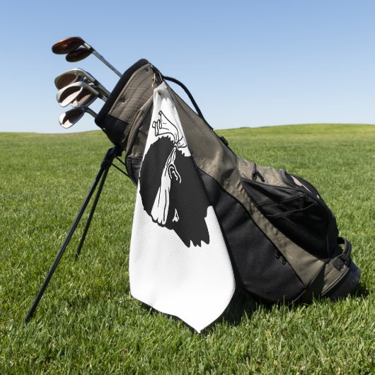 Golf Handtuch mit der Flagge von Korsika (Gras)