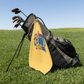 Golf Handtuch mit der Flagge von New Jersey (Gras)