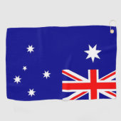 Golf Handtuch mit Flagge Australiens (Horizontal)