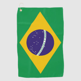 Golf Handtuch mit Flagge Brasiliens