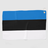 Golf Handtuch mit Flagge Estlands (Horizontal)
