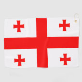 Golf Handtuch mit Flagge Georgiens (Horizontal)