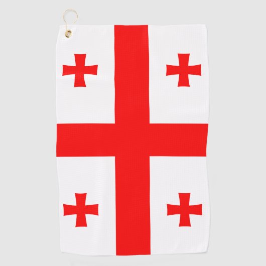 Golf Handtuch mit Flagge Georgiens (Vorderseite)