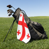 Golf Handtuch mit Flagge Georgiens (Gras)