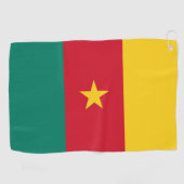 Golf Handtuch mit Flagge Kameruns (Horizontal)