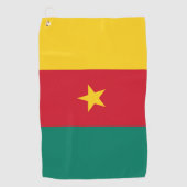 Golf Handtuch mit Flagge Kameruns (Vorderseite)