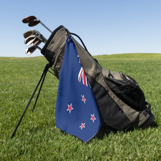 Golf Handtuch mit Flagge Neuseelands (Gras)