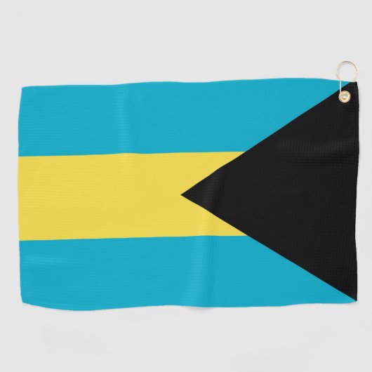 Golf Handtuch mit Flagge von Bahamas (Horizontal)