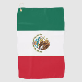 Golf Handtuch mit Flagge von Mexiko