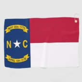 Golf Handtuch mit Flagge von North Carolina (Horizontal)