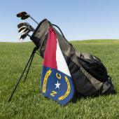Golf Handtuch mit Flagge von North Carolina (Gras)