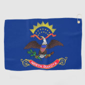 Golf Handtuch mit Flagge von North Dakota (Horizontal)